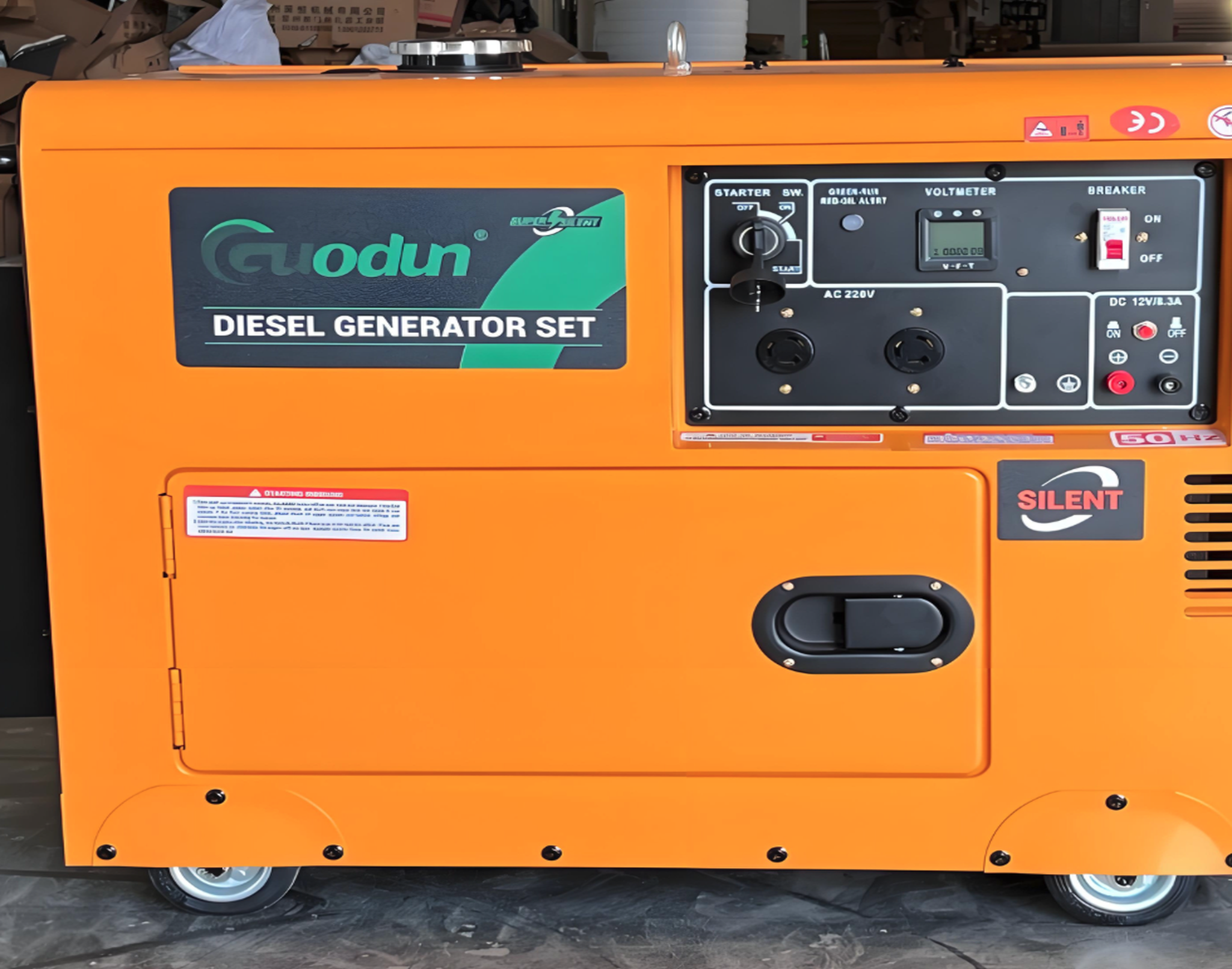 5kW/5.5kW Super Silent Diesel Generator - Single Phase Portable Power with Pure Copper Alternator & ATS