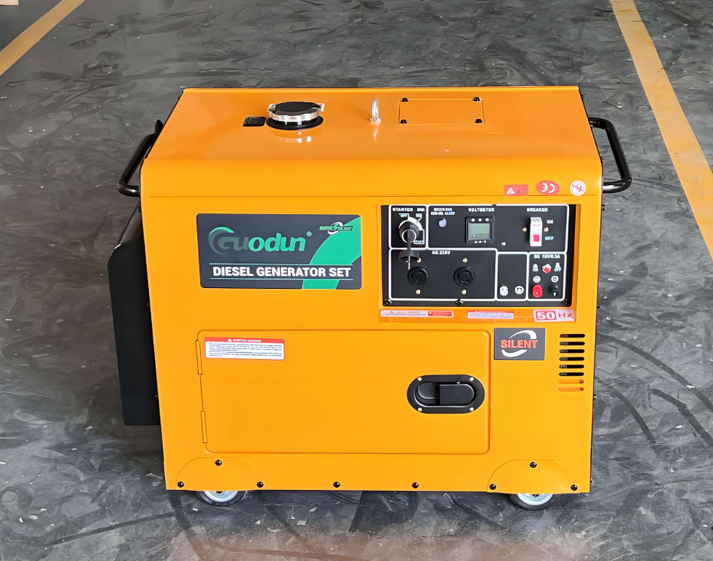 5kW/5.5kW Super Silent Diesel Generator - Single Phase Portable Power with Pure Copper Alternator & ATS